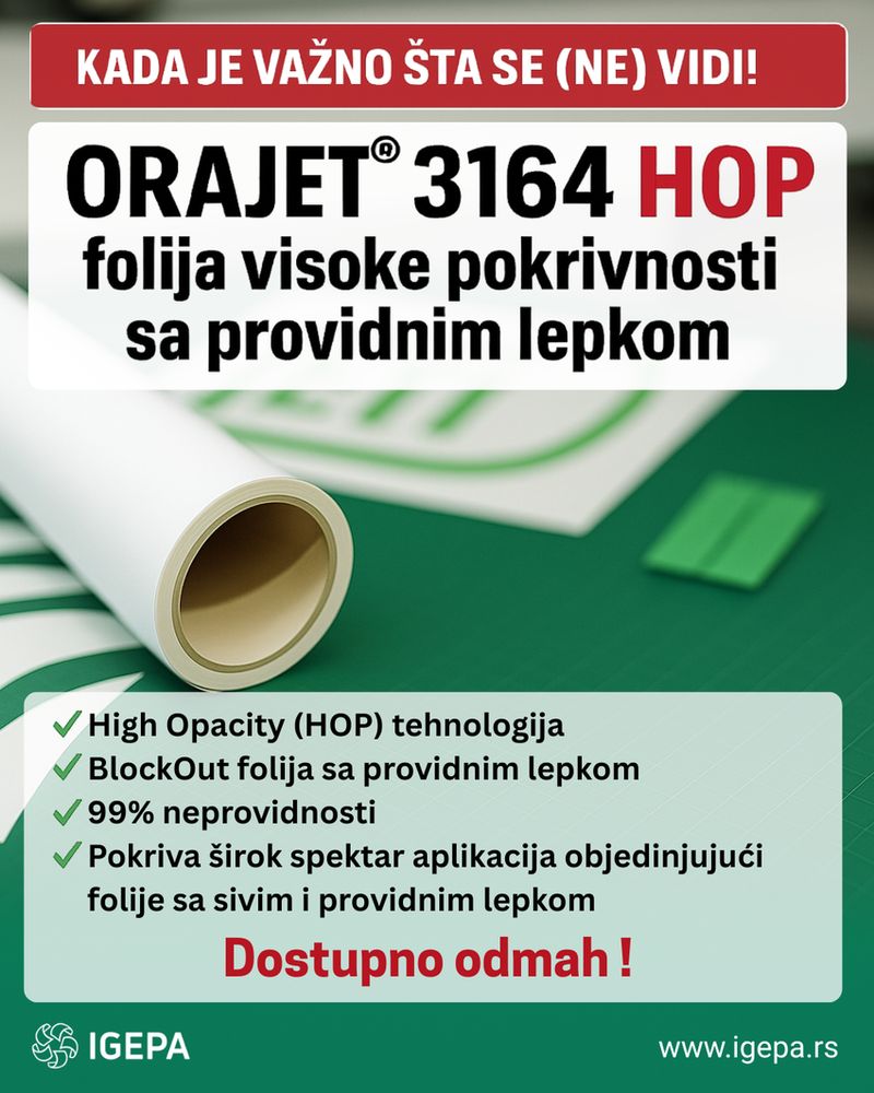 Kad je važno šta se (ne) vidi ! ORAJET 3164 HOP folija